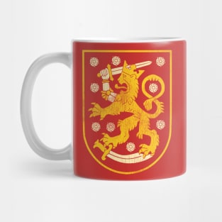 Vintage Distressed Coat of Arms of Finland Mug